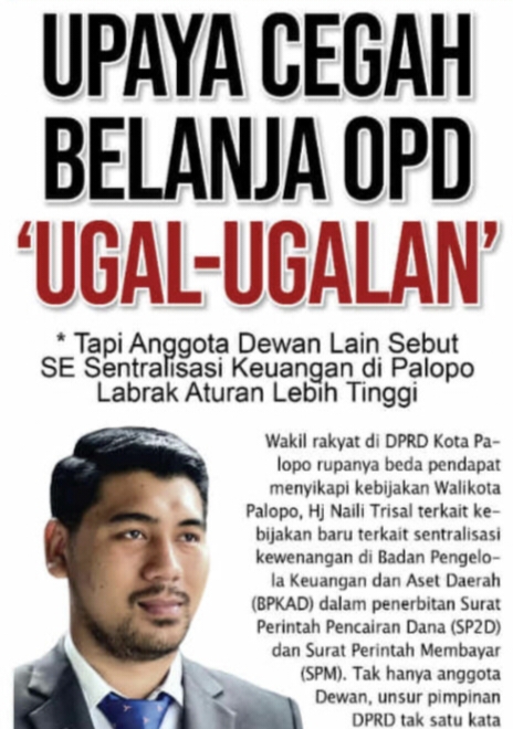Kebijakan Sentralisasi Keuangan Walikota Palopo, CSM: Upaya Cegah Belanja OPD ‘Ugal-Ugalan’